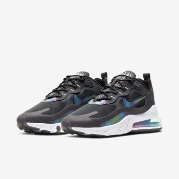 Nike Air Max 270 React - Férfi Utcai Cipő - Sötét Szürke/Fekete/Fehér/Színes